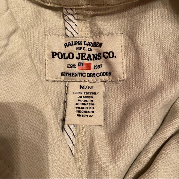 Ralph Lauren Beige Button Down Jacket (Size M) - Picture 3 of 6